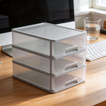 Functional Organization | Durable Plastic Material | Stylish Home Storage | Thoughtful Gift for Neat Freaks | Practical Design with Transparent Lid