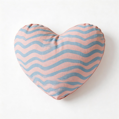 Playful Comfort | Soft Velvet | Cozy Living Room Accessory | Perfect for Gifting | Wavy Heart Design