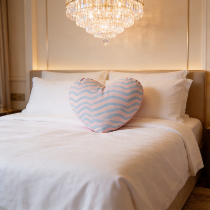 Playful Comfort | Soft Velvet | Cozy Living Room Accessory | Perfect for Gifting | Wavy Heart Design
