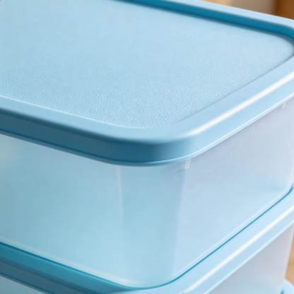 Functional & Durable | Sturdy Plastic | Home or Office Organization | Ideal Gift for Neat Freaks | Sleek Blue Design