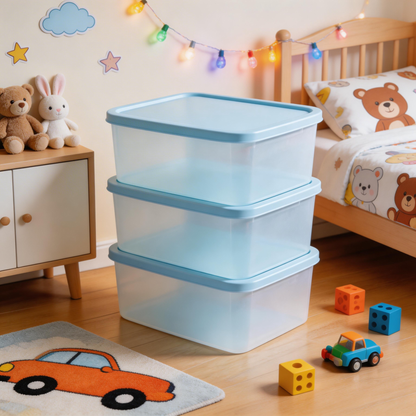 Functional & Durable | Sturdy Plastic | Home or Office Organization | Ideal Gift for Neat Freaks | Sleek Blue Design