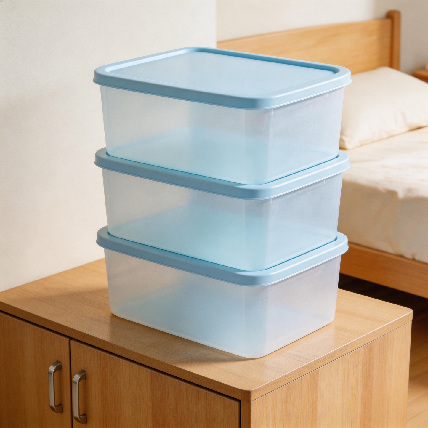 Functional & Stylish | Plastic Material | Compact Home Storage | Ideal Gift for Organizing Enthusiasts | Soft Blue Design