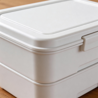 Functional & Space-Saving | Durable Plastic | Minimalist White Storage Box | Ideal for Home Organization | Stackable and Practical Design