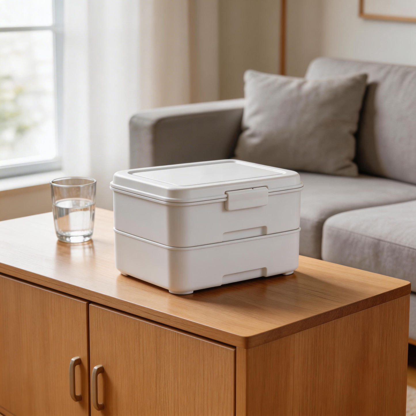 Functional & Space-Saving | Durable Plastic | Minimalist White Storage Box | Ideal for Home Organization | Stackable and Practical Design